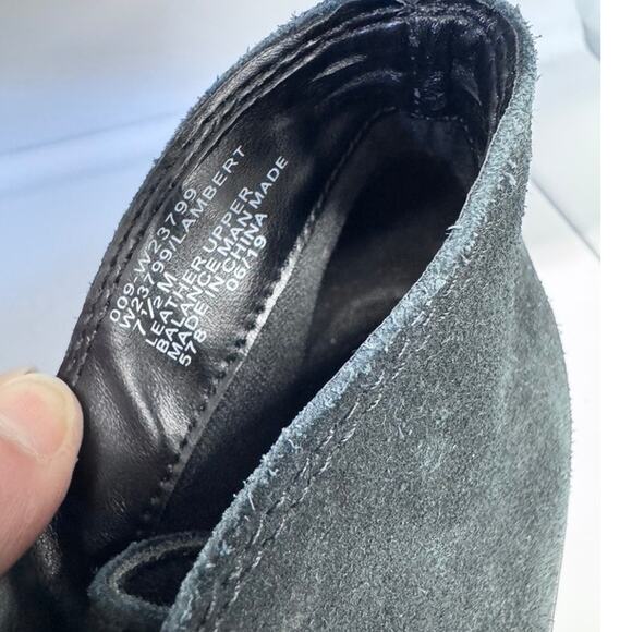 Black Suede, Lambert,Wedge, Ankle Bootie,Witchy, Goth, Whimsical,Size 7.5, - Picture 7 of 7